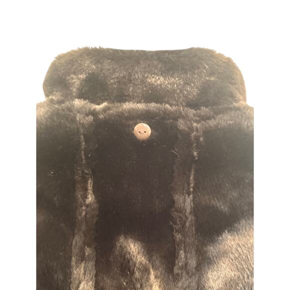 Gallery XL Ladies Faux Leather & Suede Button Down & Hooded Mid Length Coat - Picture 10 of 16